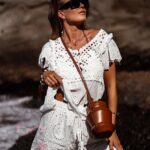 Bluzka letnia z koronką Bosera biała