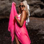 Chusta wakacyjna Soole neonowy róż