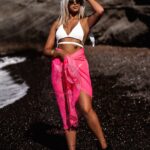 Chusta wakacyjna Soole neonowy róż