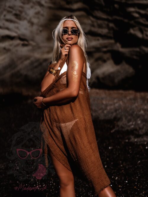 Chusta wakacyjna Soole brązowa