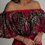 Sukienka maxi NB Lumia panterka-róż