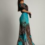 Komplet wakacyjny NB Lamia panterka-turkus