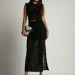 Komplet ażurowy BOHO LUMI czarny