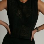 Komplet ażurowy BOHO LUMI czarny