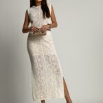 Komplet ażurowy BOHO LUMI beżowy