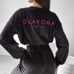 Komplet welurowy PEARLS OLAVOGA czarny