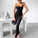 Sukienka elastyczna Maxi MIDNIGHT Ola Voga czarna