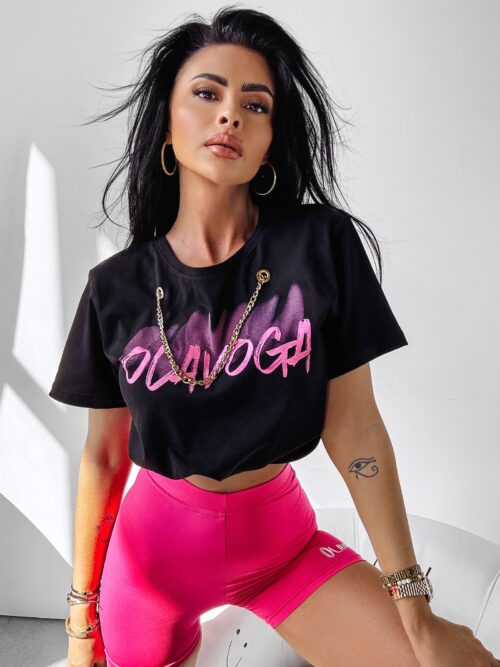 T-shirt logowany OBSESSION OLAVOGA czarny