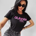 T-shirt przylegający WHISPER OLAVOGA czarny