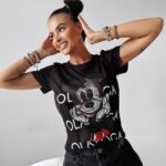 T-shirt z nadrukiem CARMINE OLAVOGA czarny