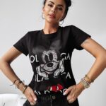 T-shirt z nadrukiem CARMINE OLAVOGA czarny