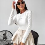 Bluzka przylegająca Aurea Ola Voga ecru