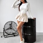 Bluzka przylegająca Aurea Ola Voga ecru