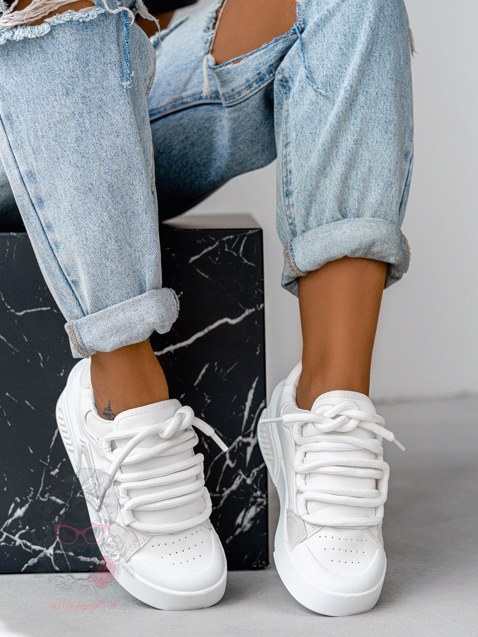 Buty sportowe Madam Dupllo białe Buty sportowe Madam Dupllo białe