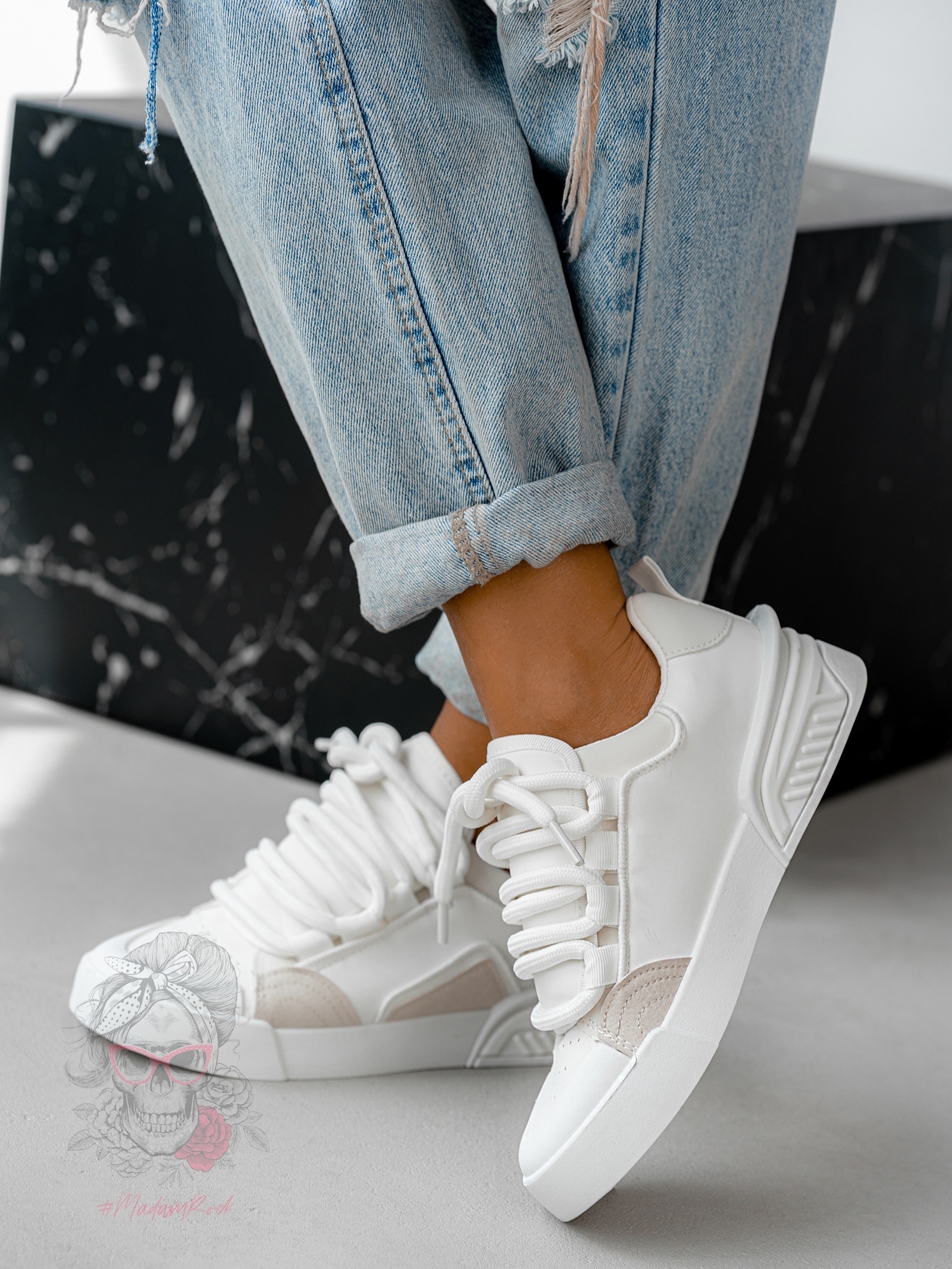 Buty sportowe Madam Dupllo białe Buty sportowe Madam Dupllo białe