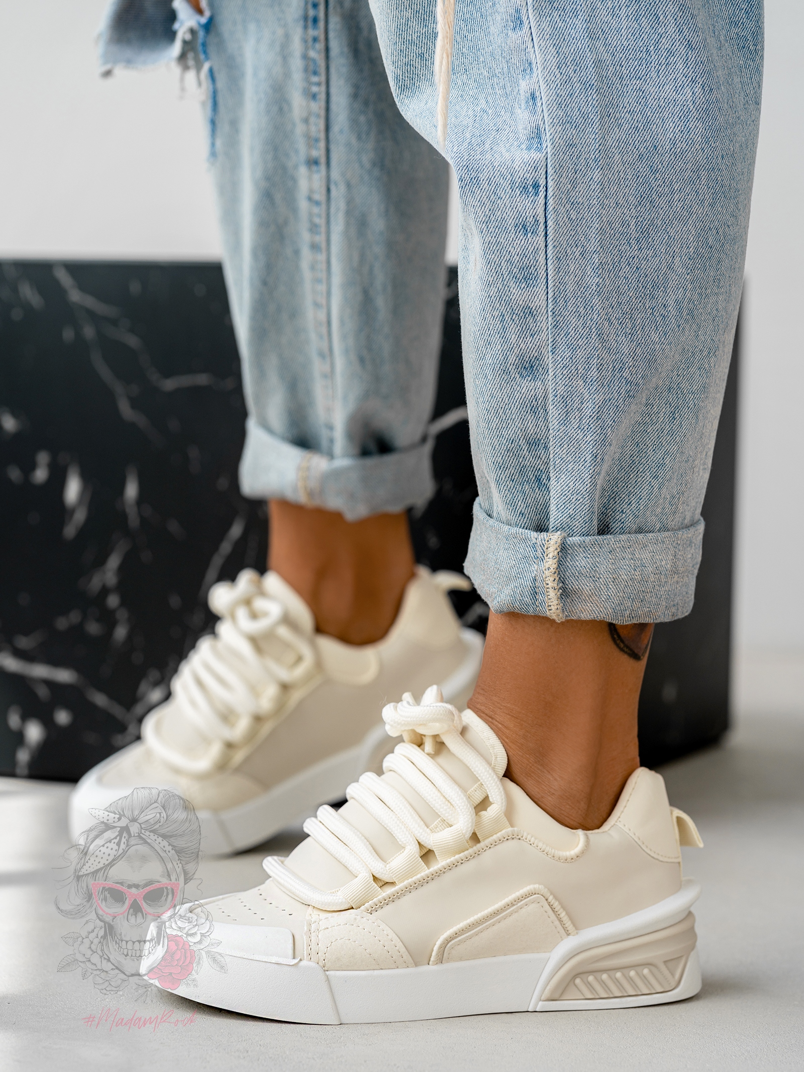 Buty sportowe Madam Dupllo beżowe