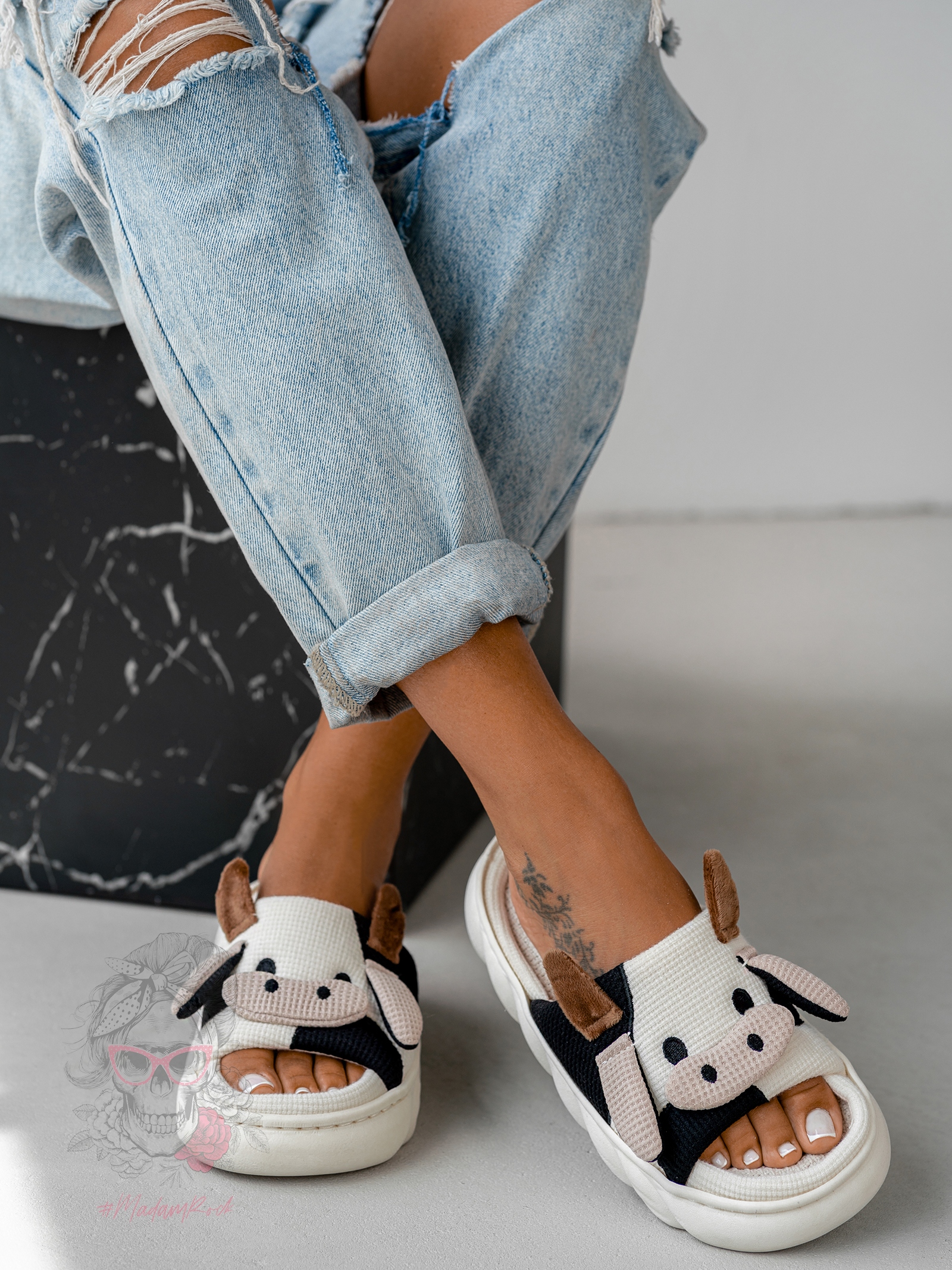 Kapcie miękkie Madam MuMu beżowe Kapcie miękkie Madam MuMu beżowe