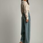 Koszula płócienna z wisienkami Cherry beżowa