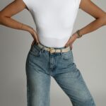 Bluzka przylegajaca Selis biała