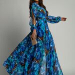 Sukienka maxi NB Oia niebieska