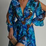 Sukienka maxi NB Oia niebieska