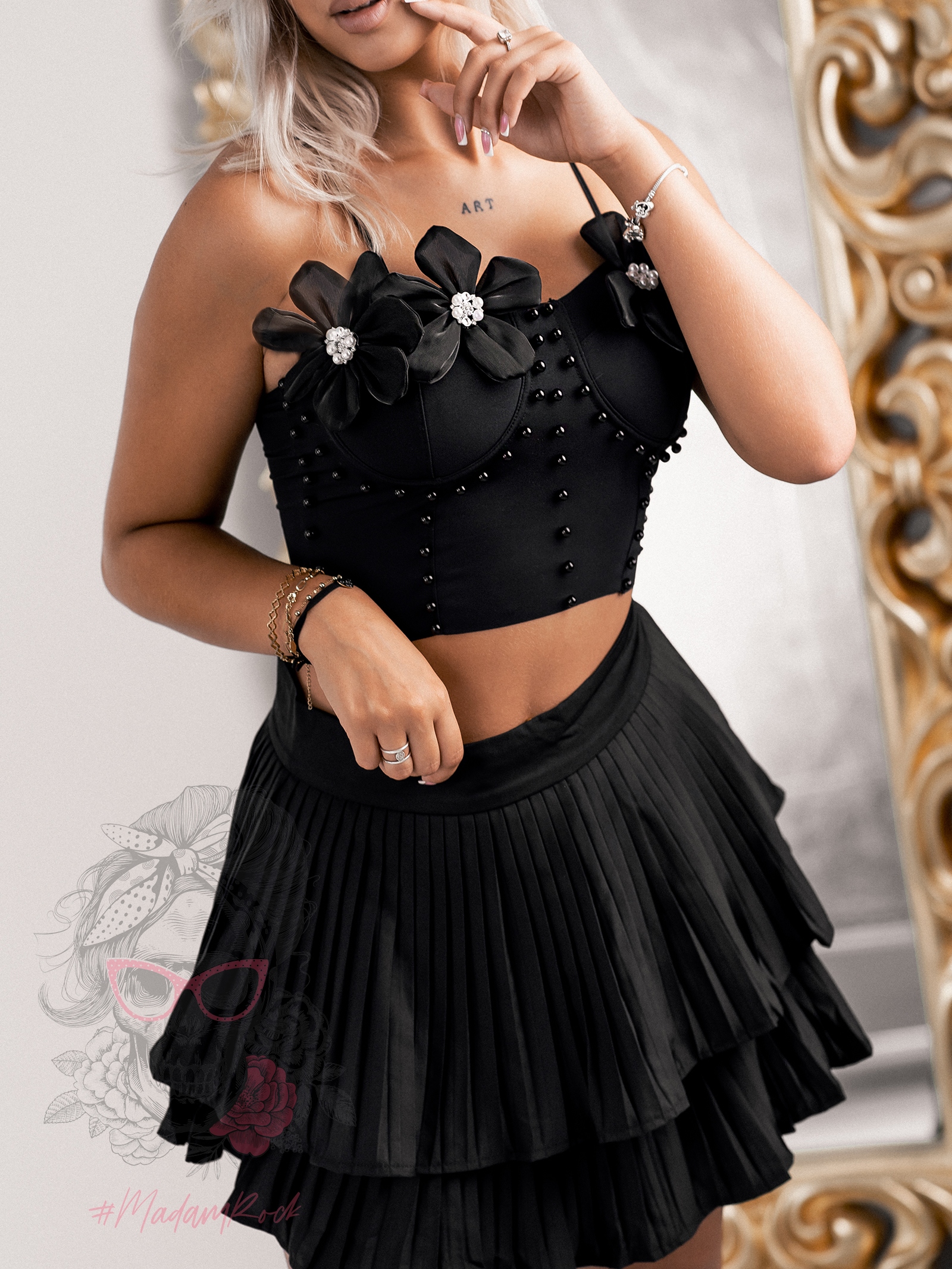 Spódniczko-spodenki Faliss czarne