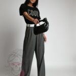 T-shirt bawełniany Cool czarny