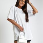 T-shirt bawełniany oversize Cokid biały