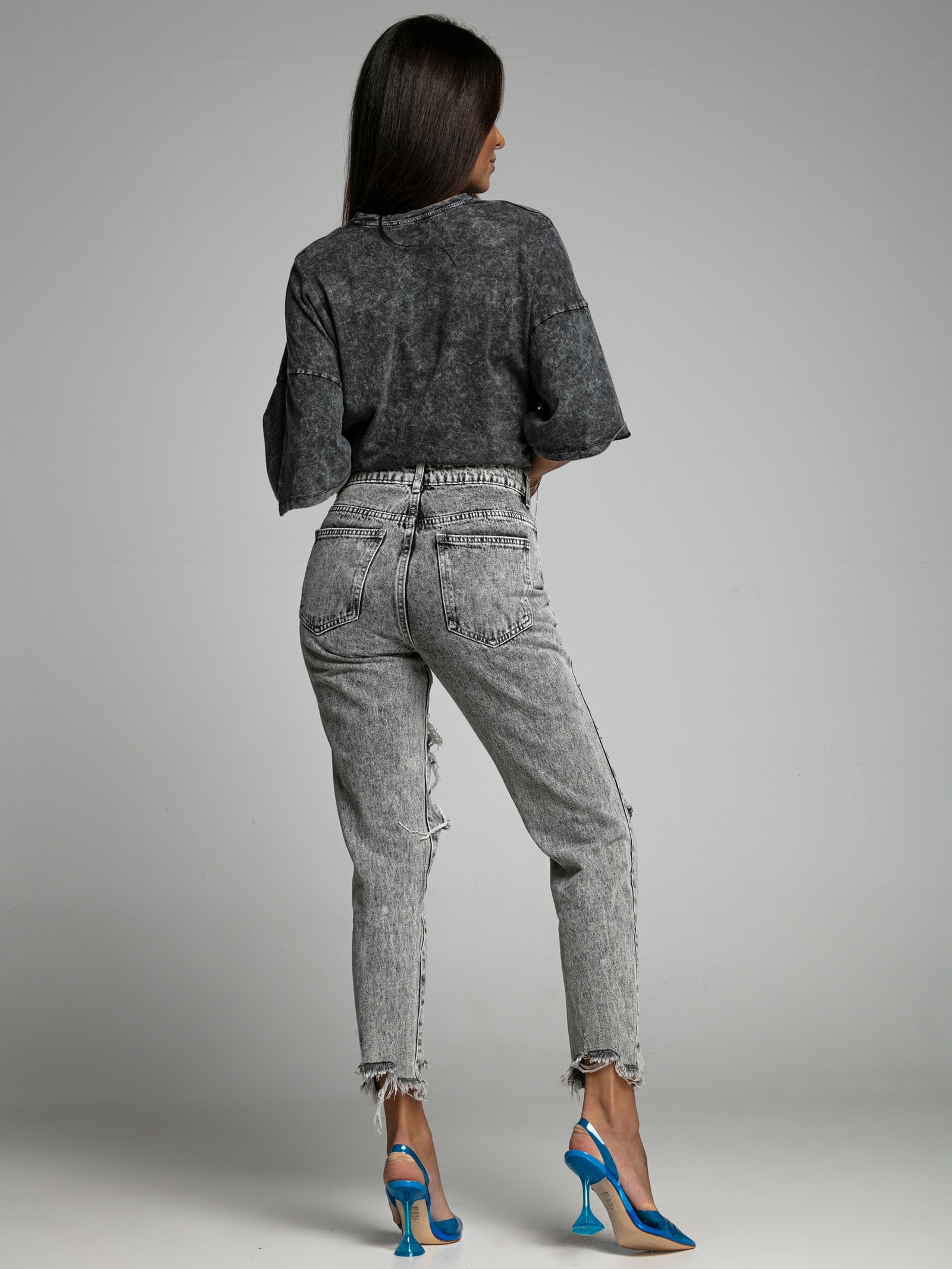 T-shirt dekatyzowany Speed szary