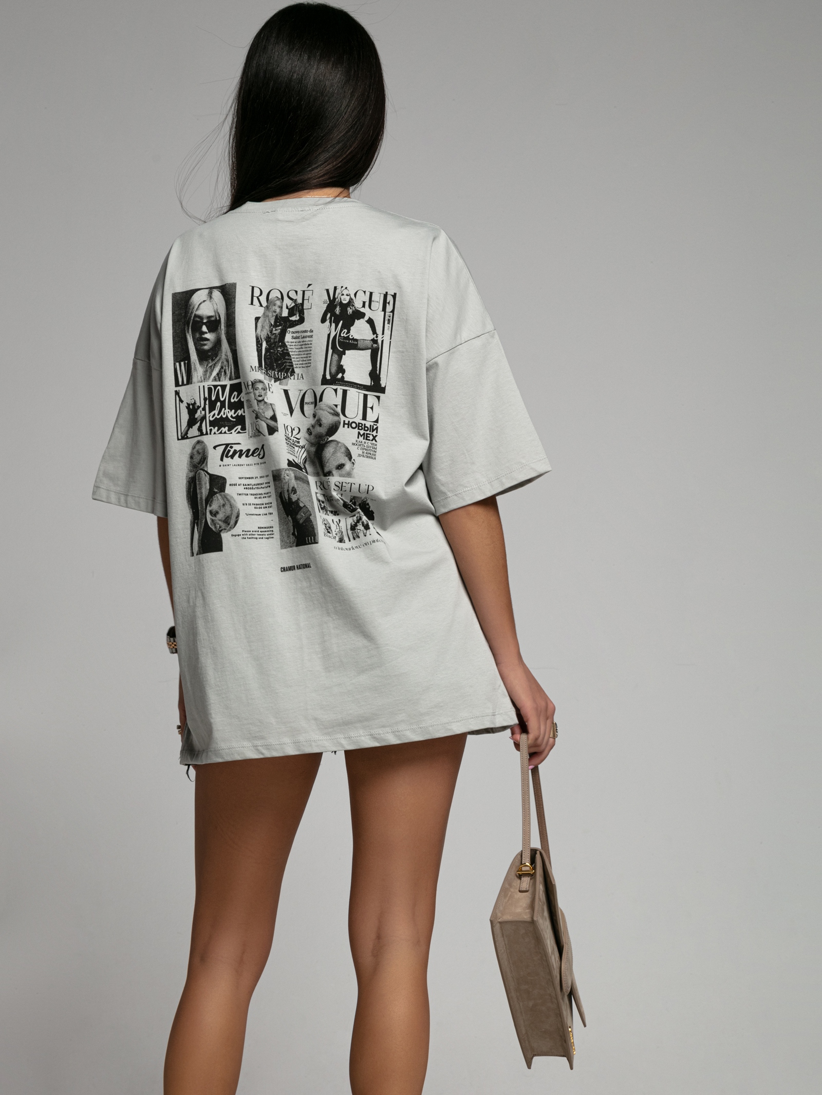 T-shirt oversize Time4 szary T-shirt oversize Time4 szary