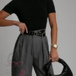 Top basic krótki t-shirt Diti czarny