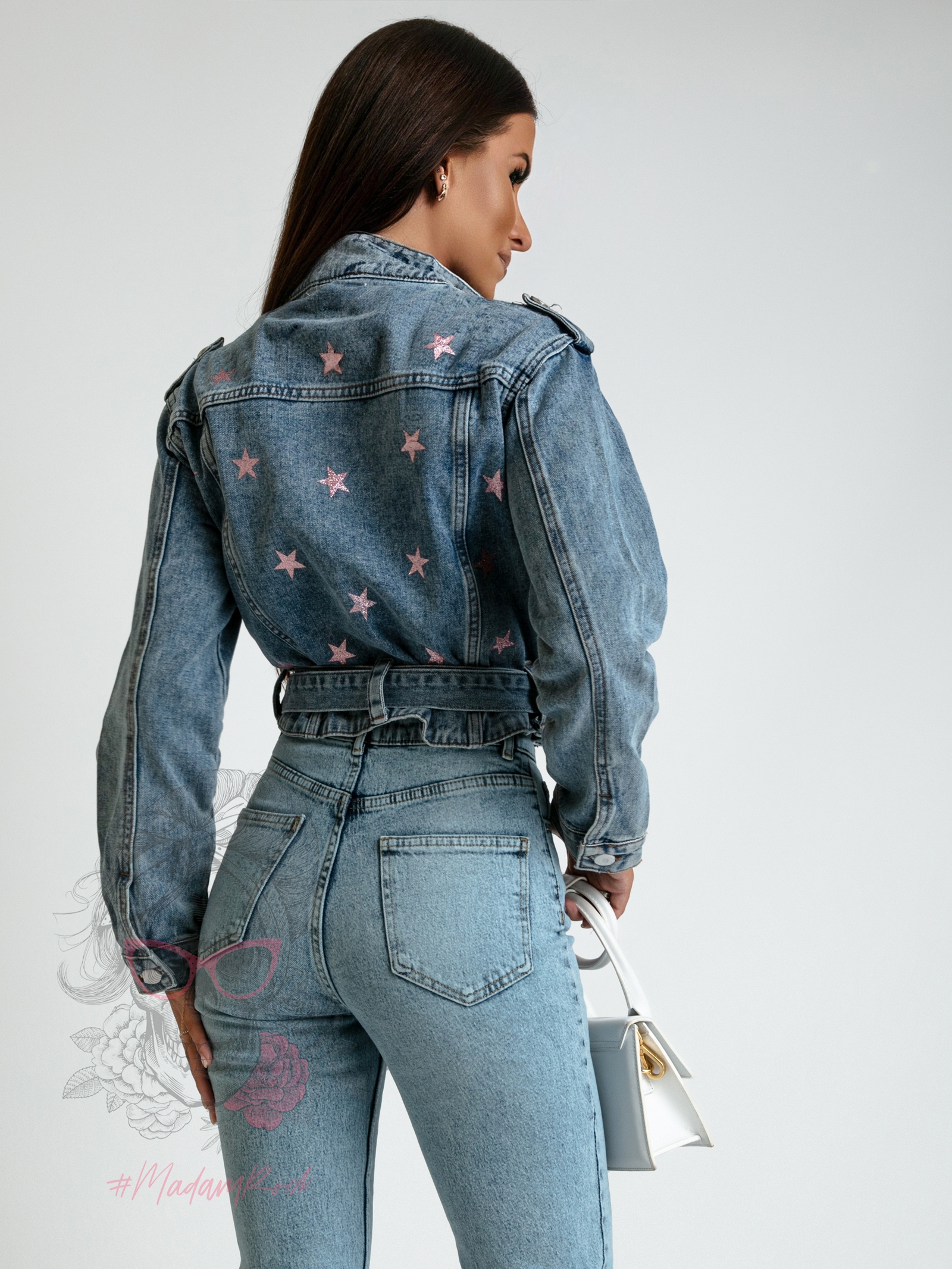 Spodnie jeansowe z wysokim stanem Fuse niebieskie Spodnie jeansowe z wysokim stanem Fuse niebieskie