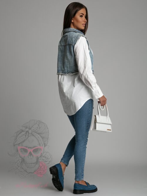 Spodnie jeansowe rurki Stylos niebieskie