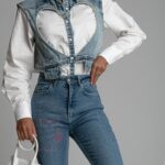 Spodnie jeansowe rurki Stylos niebieskie