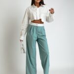 Koszula oversize do pasa Bandela biała