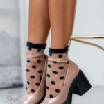 Czółenka na klocku Rock Atuta nude