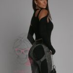 Spodnie jeansowe Valof szaro-czarne