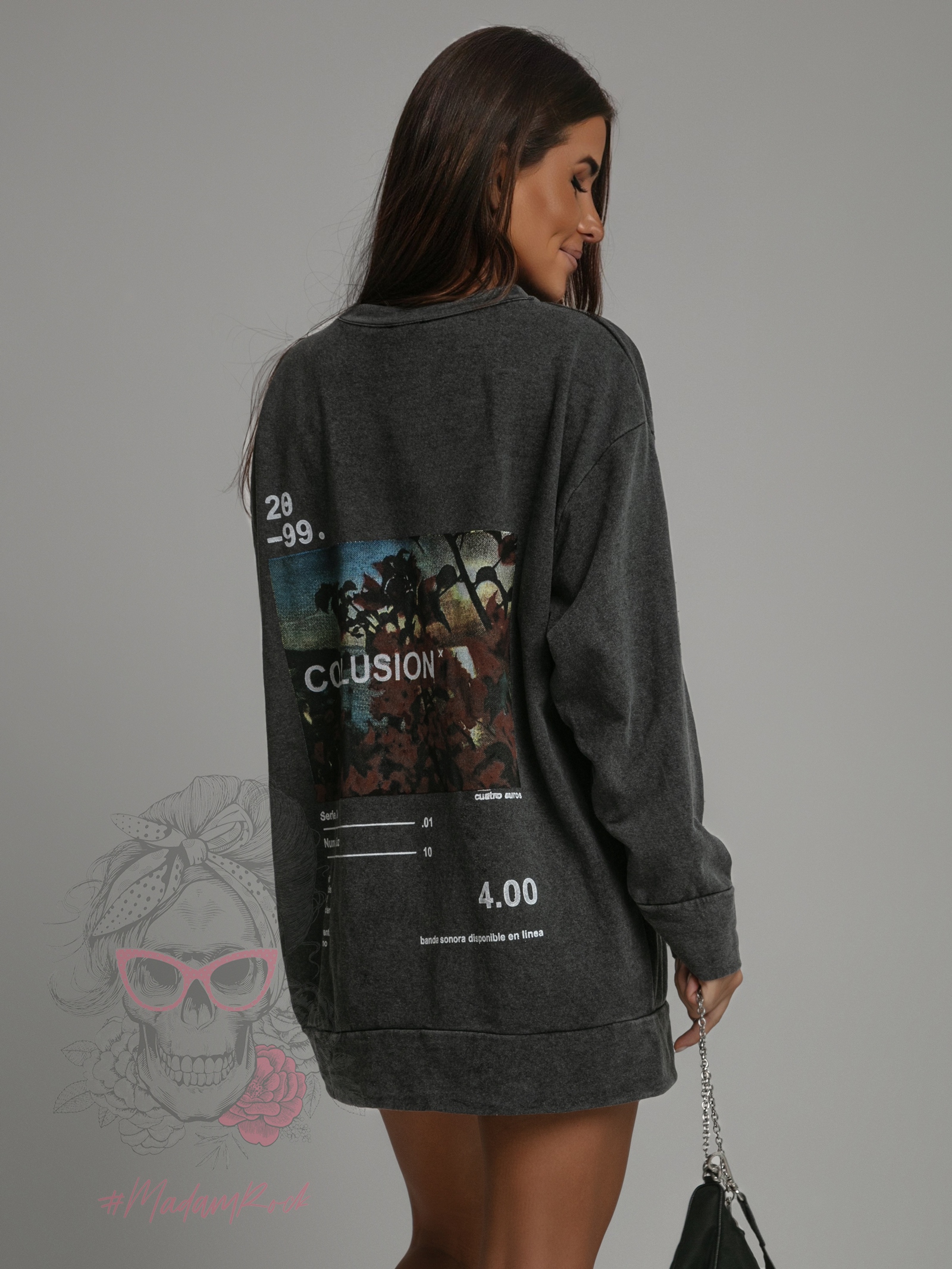 Bluza dekatyzowana Collusion szara