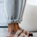 Klapki profilowane Rock Merhes beżowe