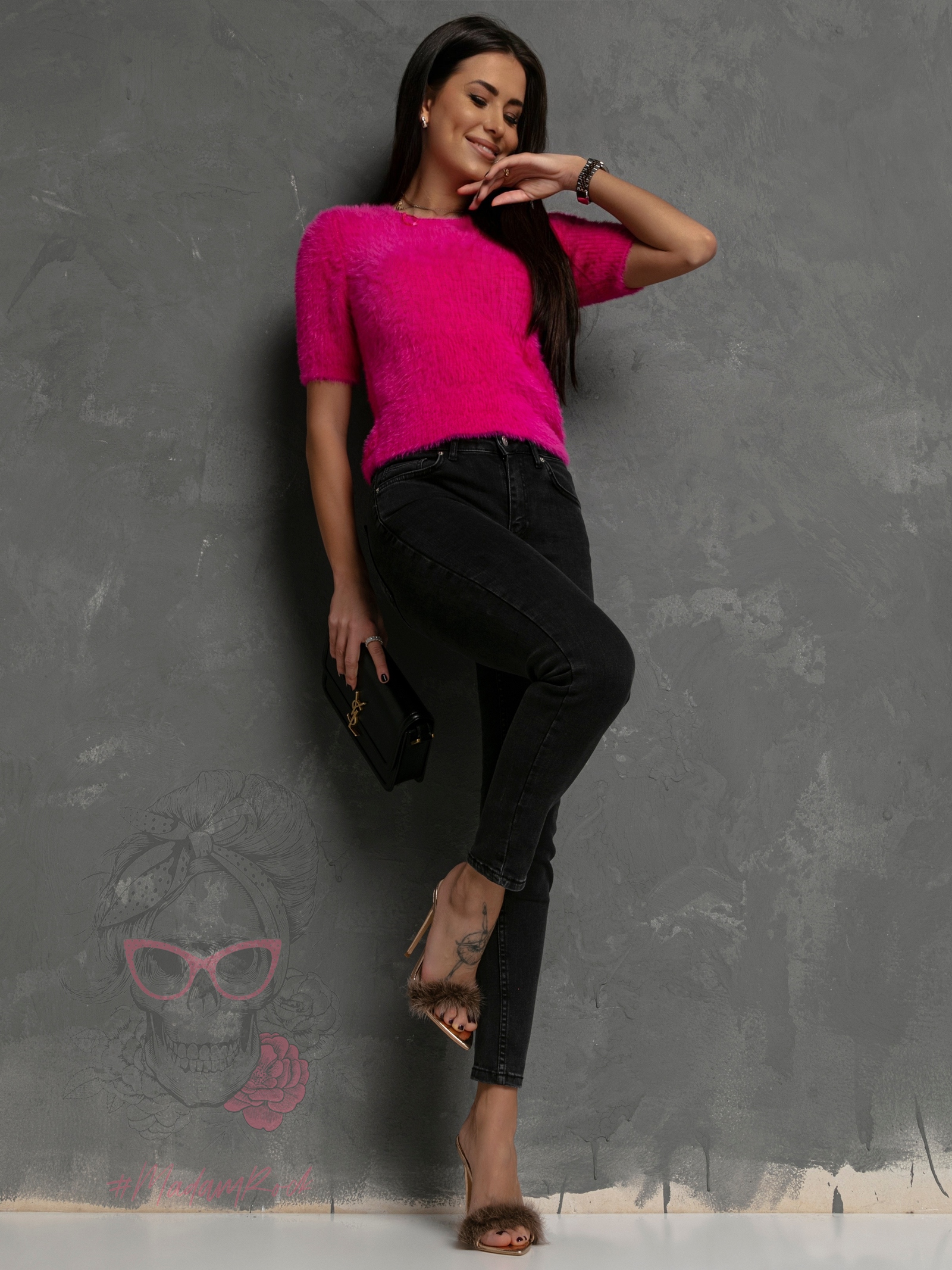 Spodnie jeansowe Darkow czarne