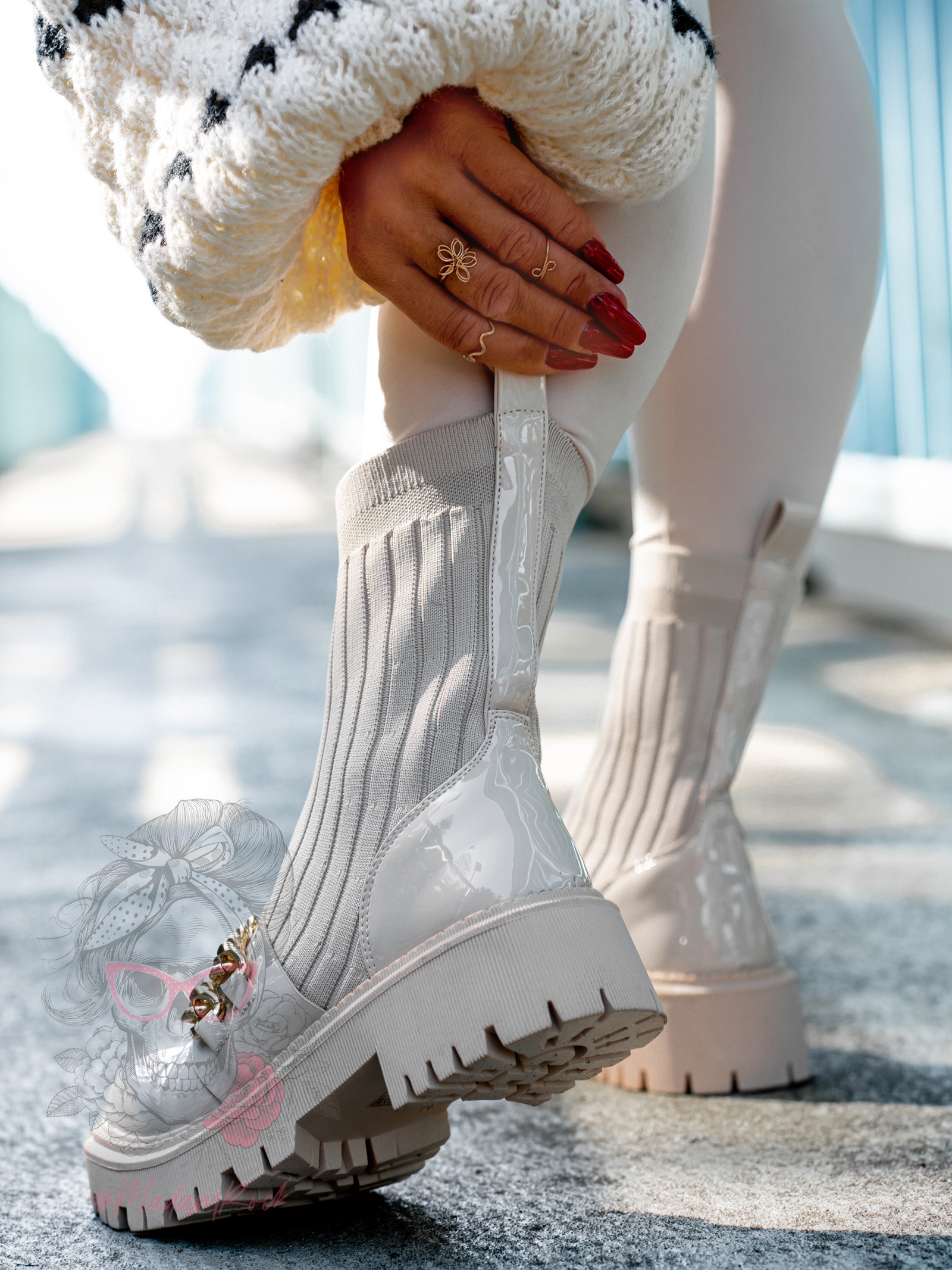 Workery skarpety Rock Loks beżowe Workery skarpety Rock Loks beżowe