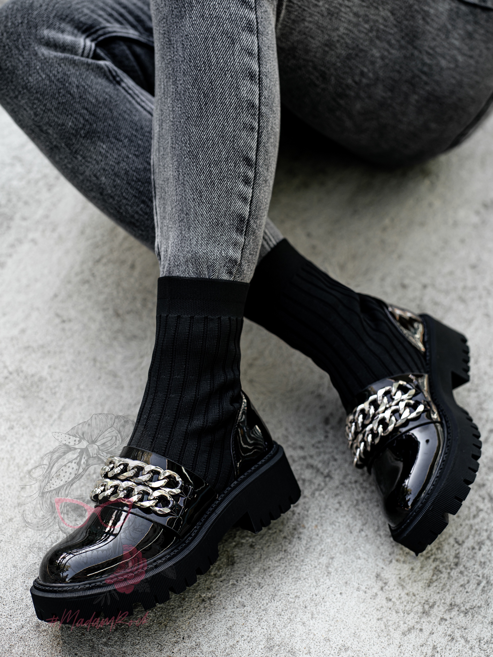 Workery skarpety Rock Loks czarne Workery skarpety Rock Loks czarne