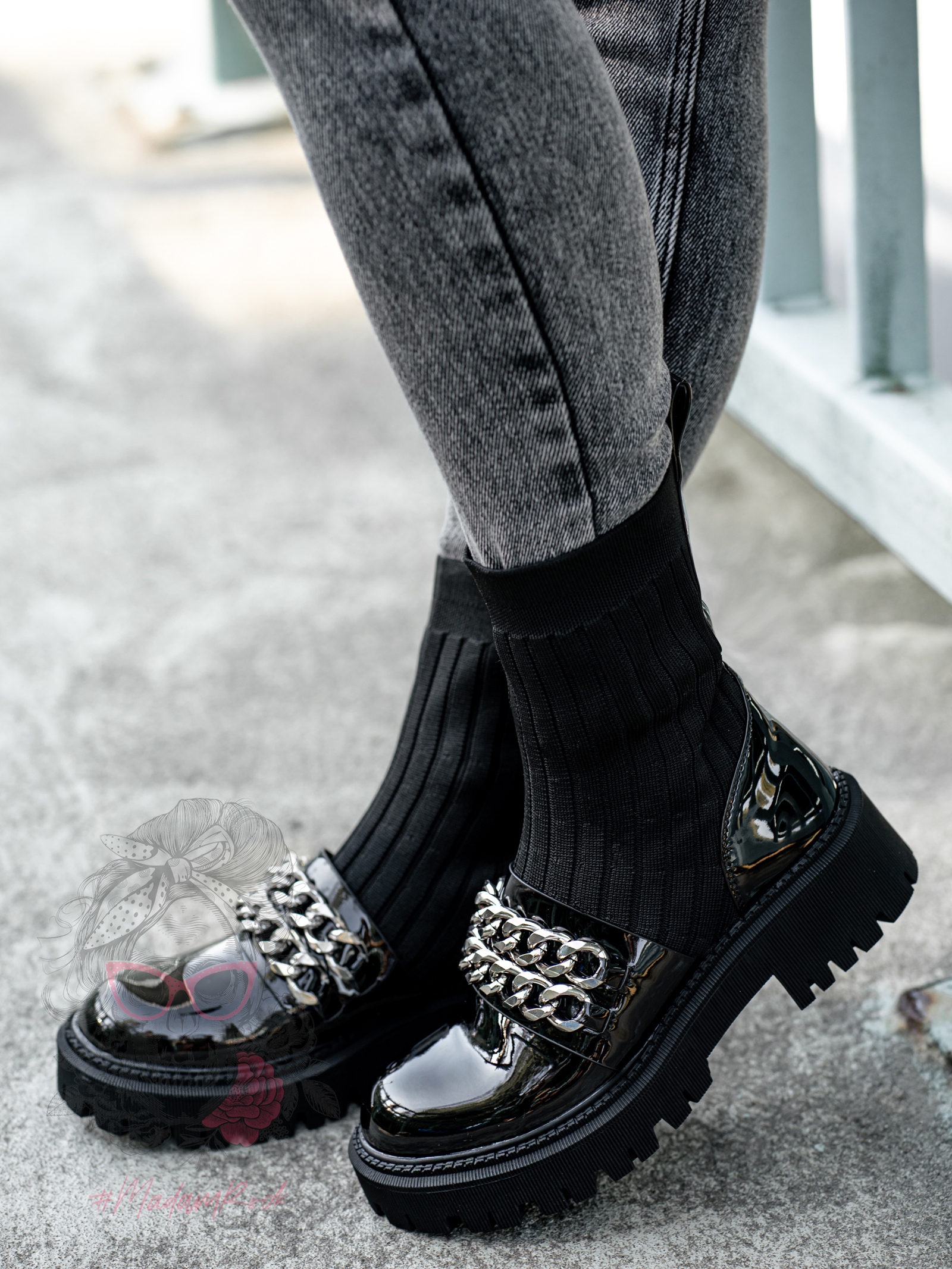 Workery skarpety Rock Loks czarne Workery skarpety Rock Loks czarne