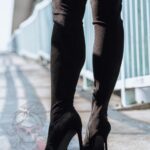 Kozaki elastyczne za kolano Madam Fots zamszowe czarne