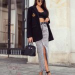 Marynarka flauszowa oversize STUDDY czarna