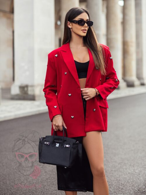 Marynarka oversize LOWFF czerwona