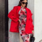 Marynarka oversize Valentio czerwona