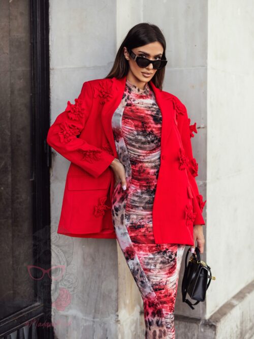 Marynarka oversize Valentio czerwona