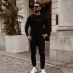 Bluzka męska longsleeve MINIMALIST MAN OLAVOGA czarna