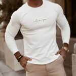 Bluzka męska longsleeve MINIMALIST MAN OLAVOGA ecru